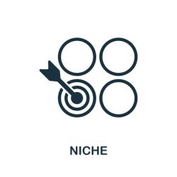 Niche icon from affiliate marketing collection. Simple line Niche icon for templates, web design and infographics.